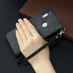 Coprire Huawei Y6 2019 liscio con patta obliqua