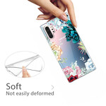 Samsung Galaxy Note 10 Plus Custodia trasparente con fiori acquerellati