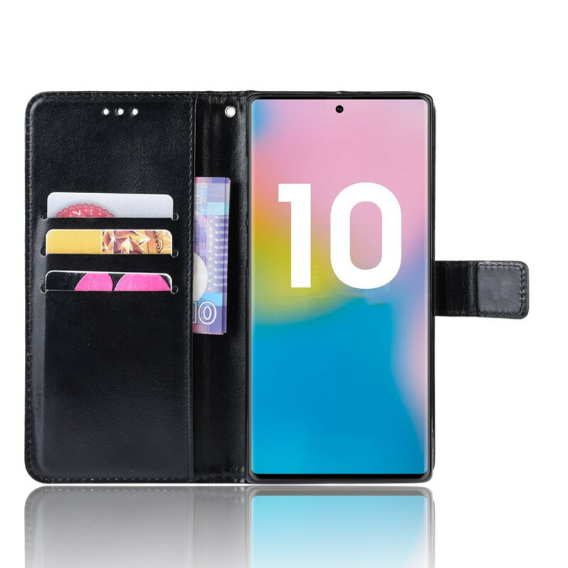 Samsung Galaxy Note 10 Plus Custodia in ecopelle Flashy
