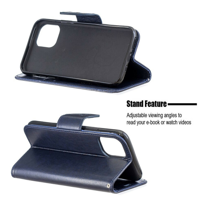 Custodia per iPhone 11 Cordino stampato a farfalla Custodia per iPhone 11 Cordino stampato a farfalla