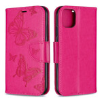 Cover per iPhone 11R Cordino con stampa a farfalla