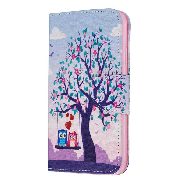 Custodia iPhone 11R Owl sull'altalena