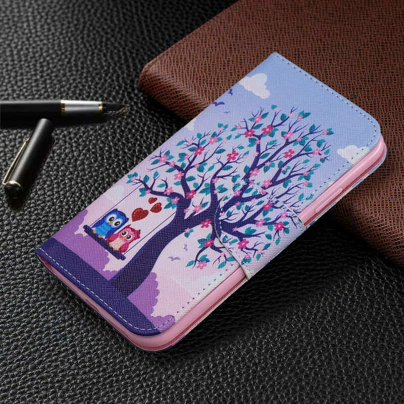 Custodia iPhone 11R Owl sull'altalena