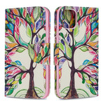 Custodia per iPhone 11R Albero colorato