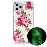 Custodia iPhone 11 Fiori Liberty Fluorescente