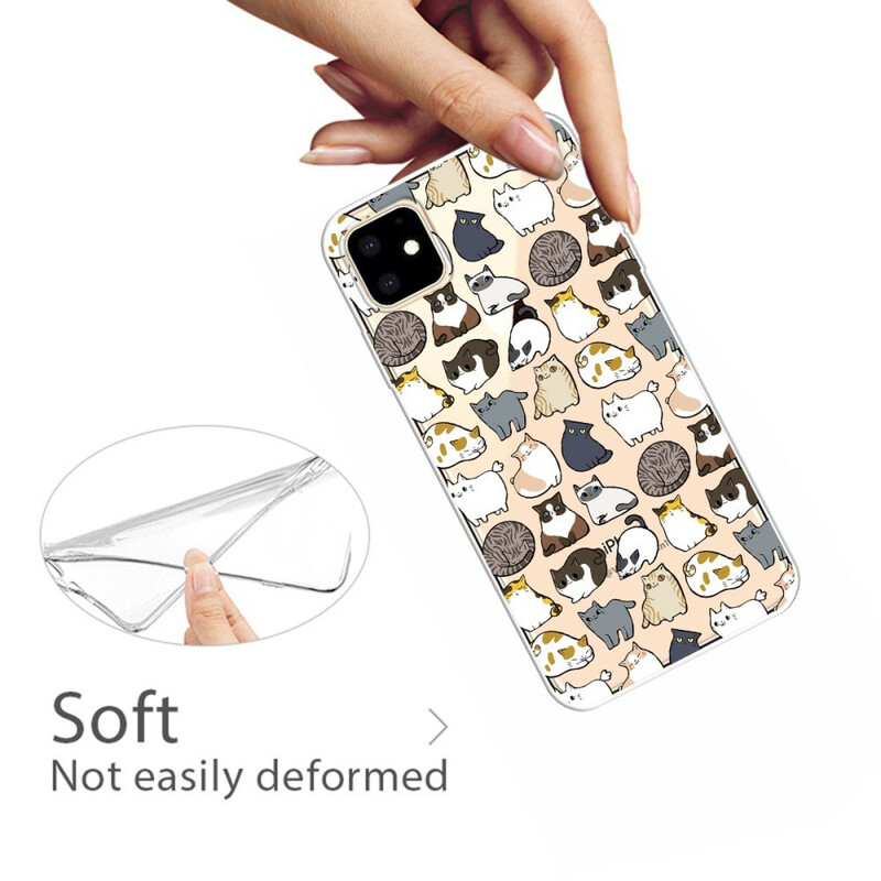 Custodia per iPhone 11 Top Cats