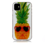 Custodia trasparente per iPhone 11 Incognito Pineapple