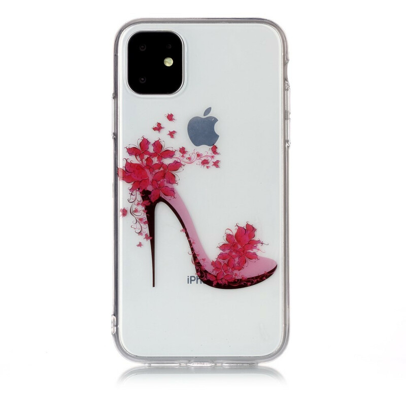 Custodia iPhone 11 Escarpin Fleuri