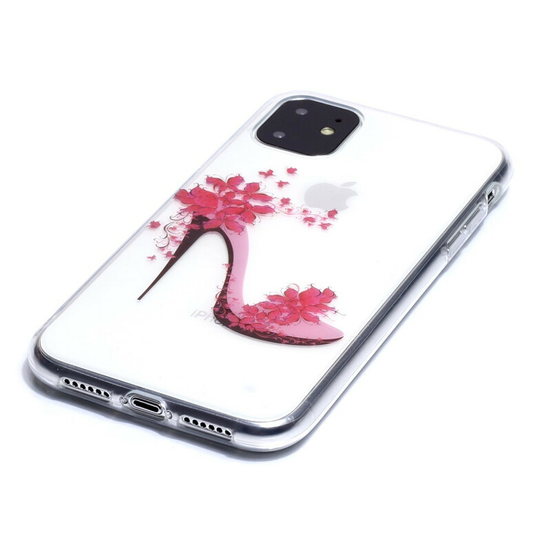 Custodia iPhone 11 Escarpin Fleuri