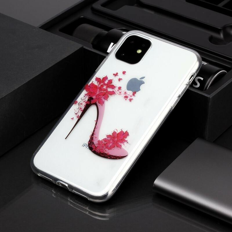 Custodia iPhone 11 Escarpin Fleuri