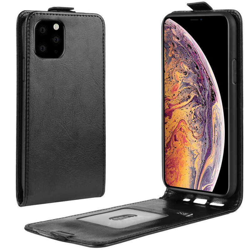 Custodia pieghevole per iPhone 11 Pro Max con effetto pelle