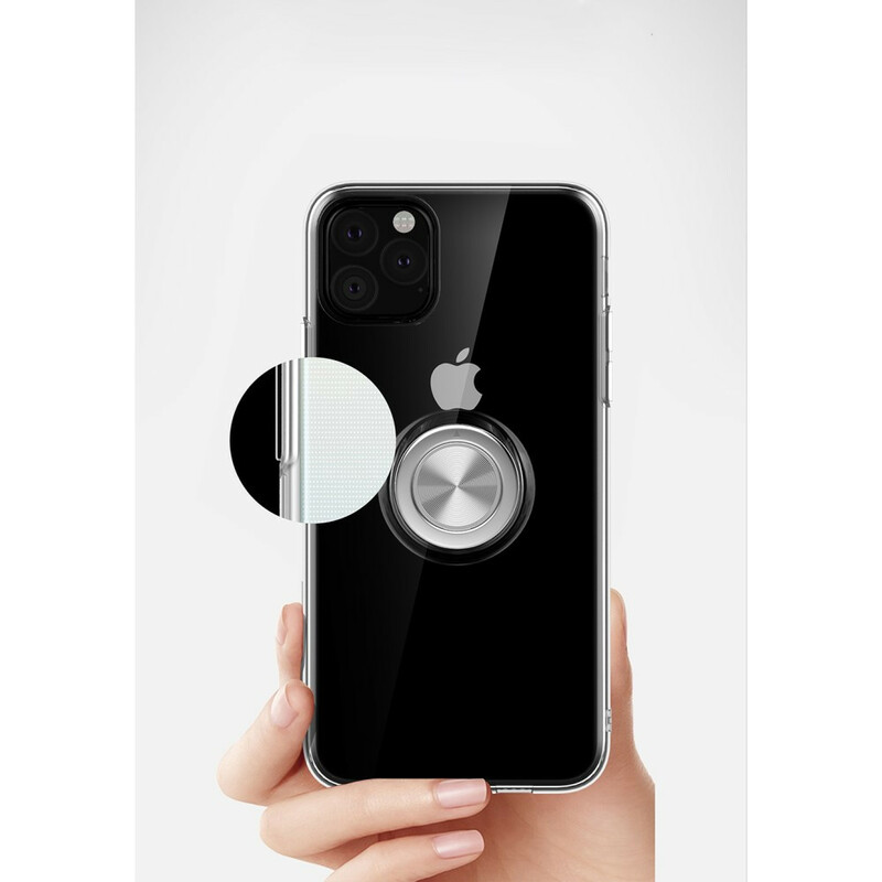Custodia trasparente per iPhone 11 Pro Max con supporto ad anello