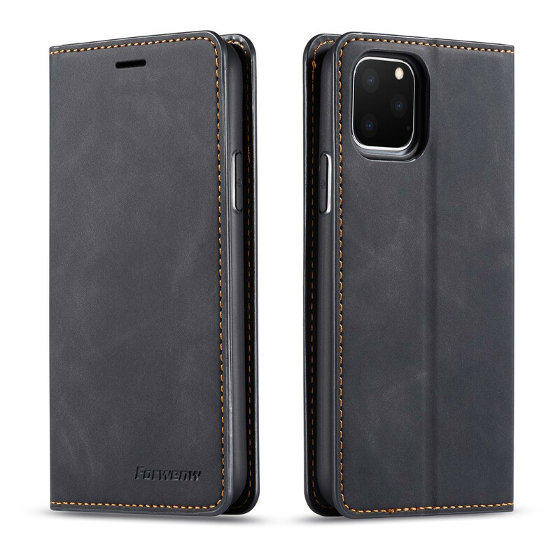 Flip Cover iPhone 11 Pro Max effetto pelle FORWENW