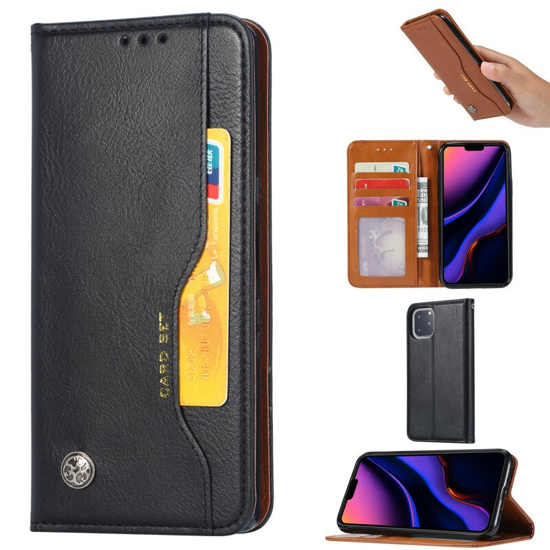 Custodia Flip Cover per iPhone 11 Pro Max in similpelle