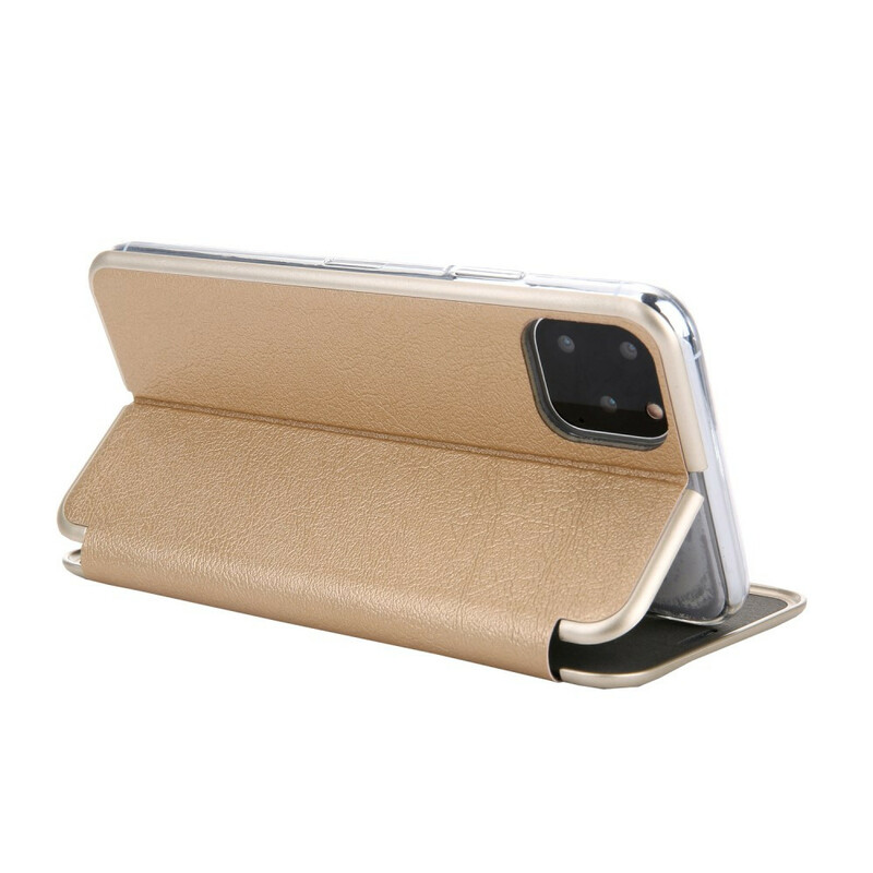 Flip Cover iPhone 11 Pro in similpelle CMAI2 Bordi metallici