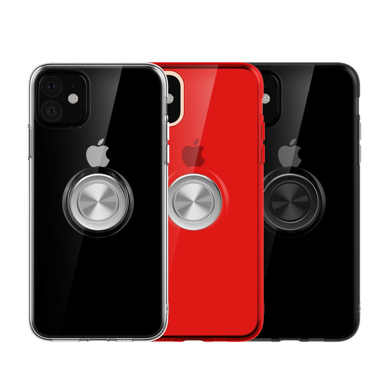 Custodia trasparente per iPhone 11 con supporto per anello