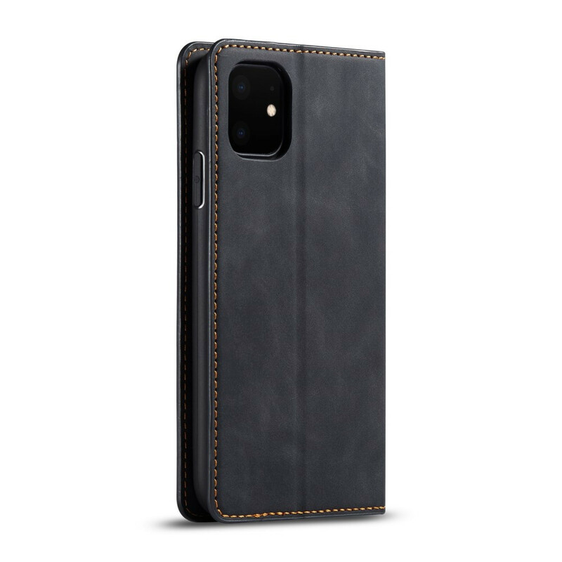 Flip Cover iPhone 11 effetto pelle FORWENW