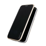 Flip Cover iPhone 11 similpelle bordi metallici