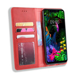 Flip Cover LG G8S ThinQ effetto pelle vintage elegante