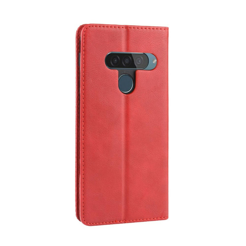 Flip Cover LG G8S ThinQ effetto pelle vintage elegante