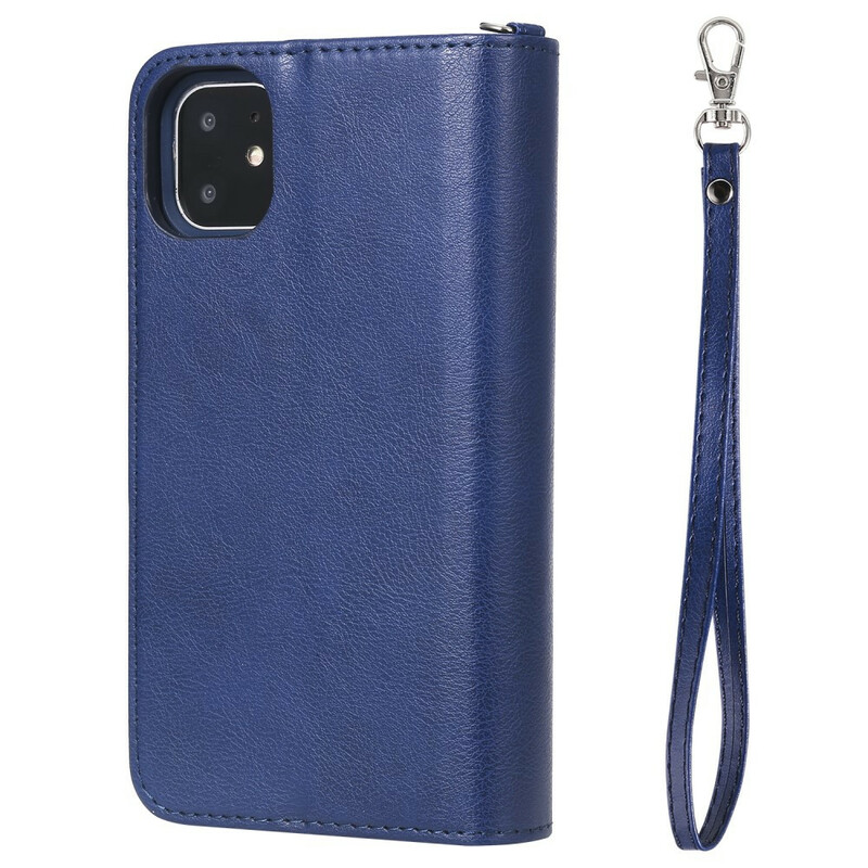 Portafoglio con cover staccabile per iPhone 11