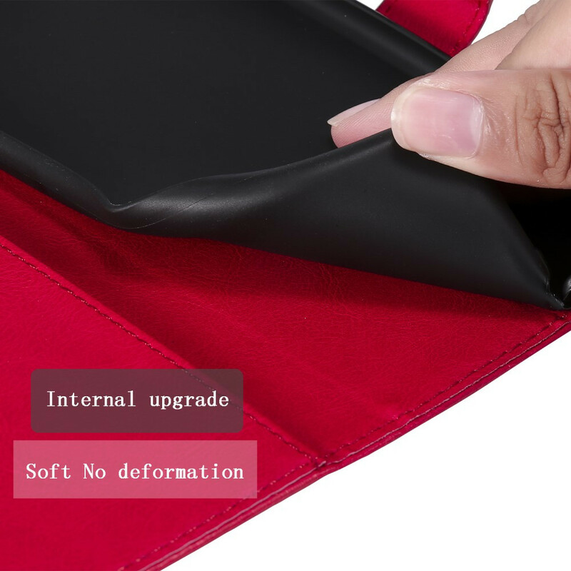 Custodia per iPhone 11 con cinturino e effetto pelle