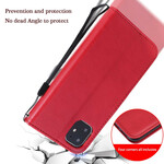 Custodia per iPhone 11 con cinturino e effetto pelle