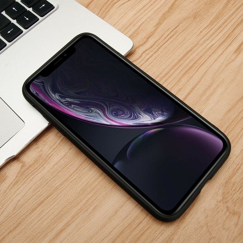 iPhone XR Custodia in vera pelle con texture coccodrillo