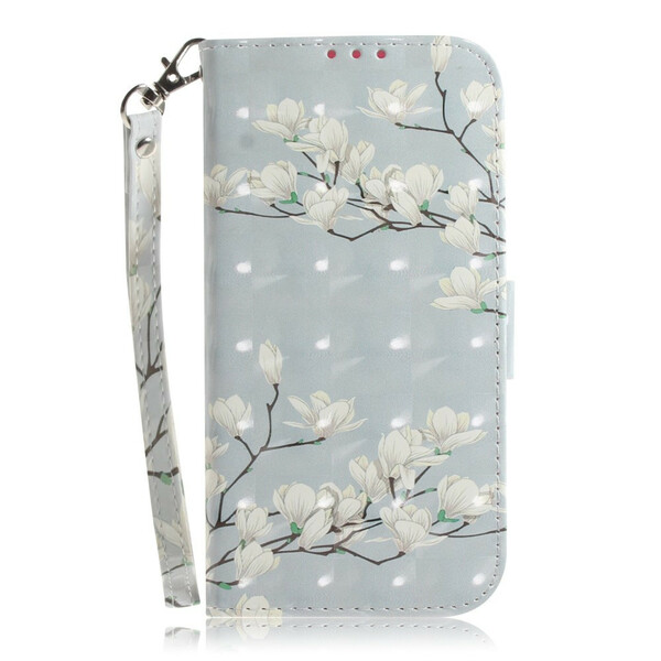 Xiaomi Redmi Note 8 Pro Strap Custodia albero di fiori