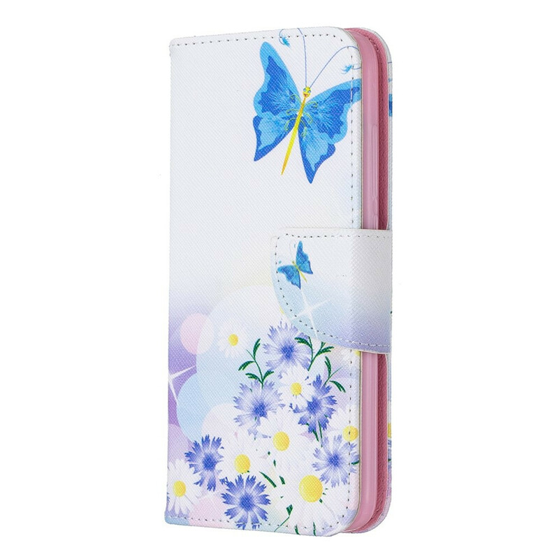 Xiaomi Redmi 7A Custodia dipinta con fiori e farfalle