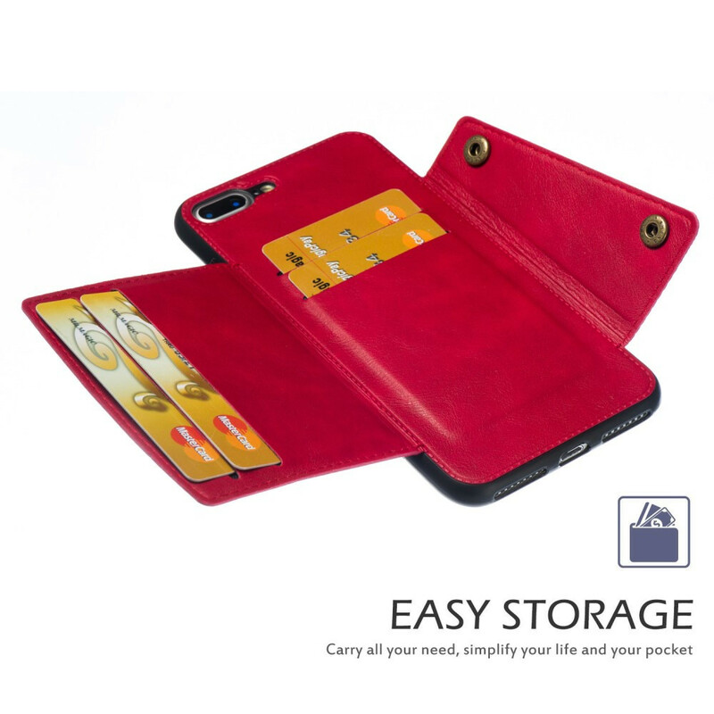 Portafoglio per iPhone 8 Plus / 7 Plus con chiusura a scatto