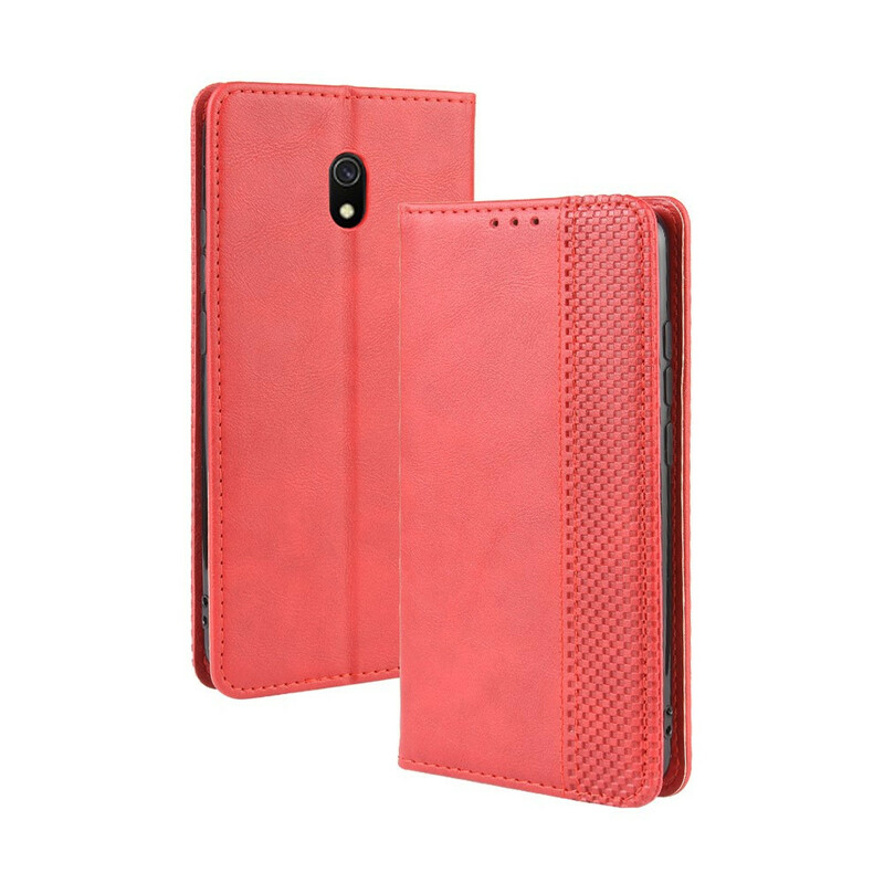 Flip Cover Xiaomi Redmi 8A effetto pelle elegante