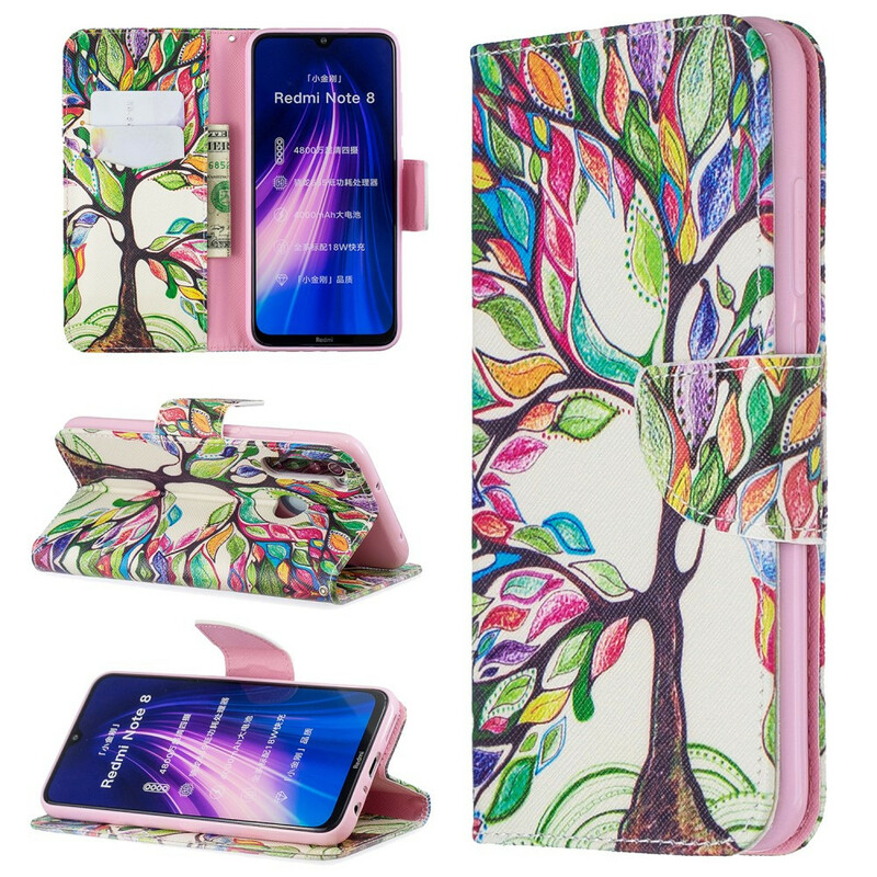 Xiaomi Redmi Note 8 Custodia con albero colorato