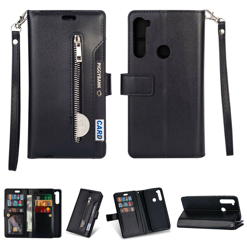 Xiaomi Redmi Note 8 Custodia Portafoglio con Cinturino