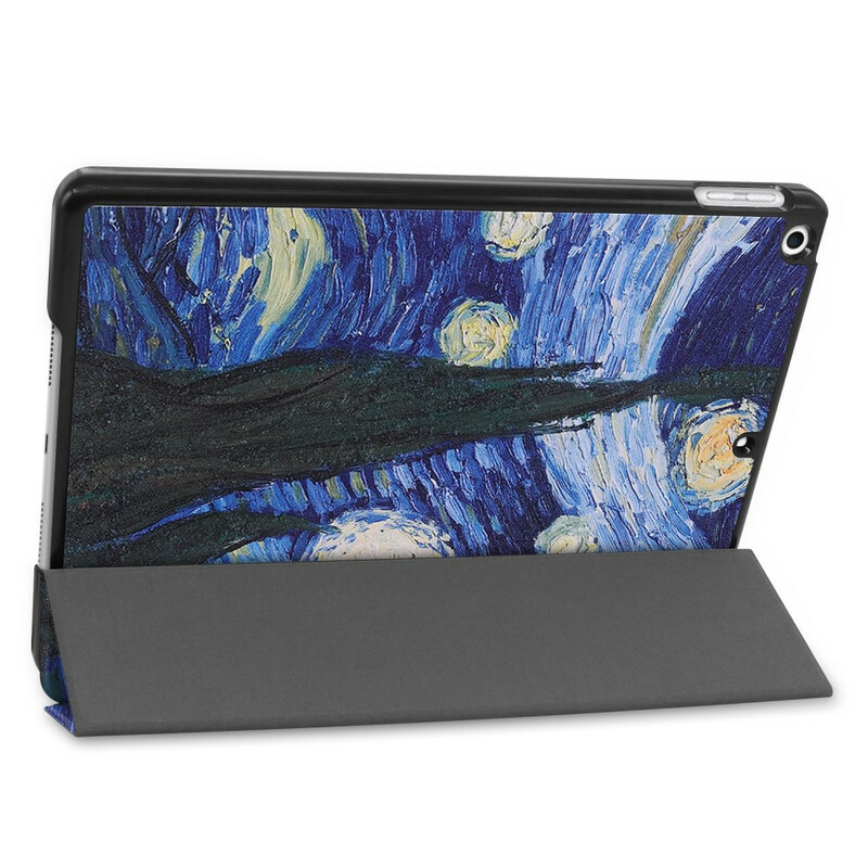 Custodia smart per iPad 10,2" (2019) similpelle Van Gogh