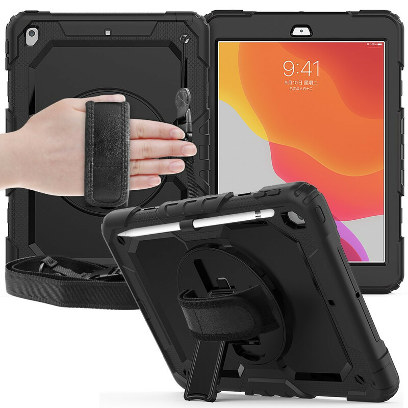 Custodia ultra resistente per iPad 10,2" (2019) con cinghia e tracolla