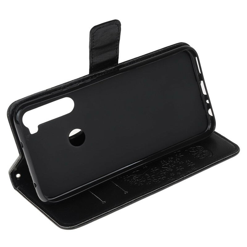 Xiaomi Redmi Note 8T Custodia con cinturino con albero e gufo