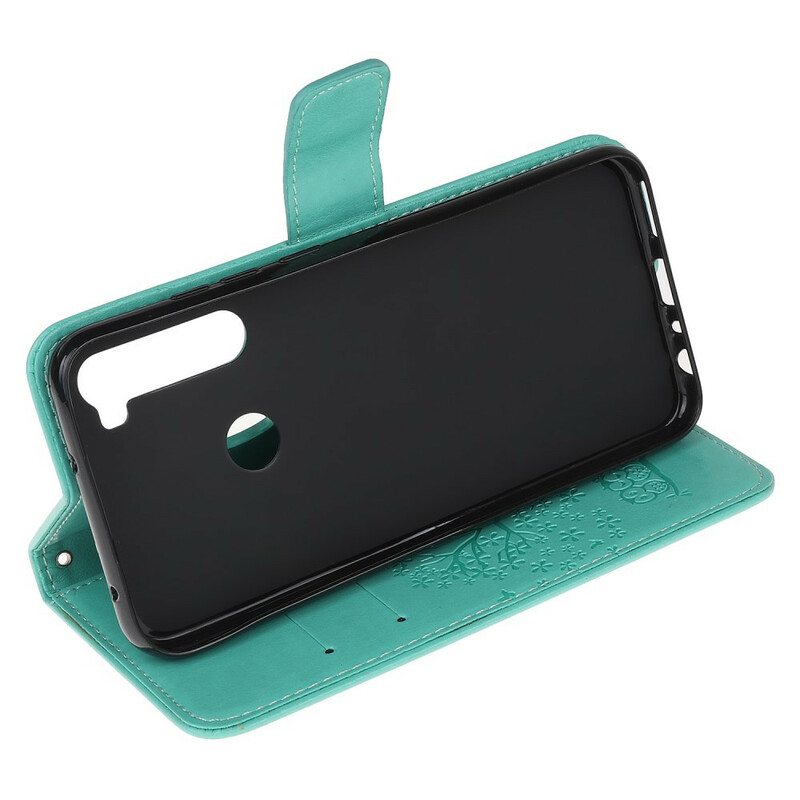 Xiaomi Redmi Note 8T Custodia con cinturino con albero e gufo