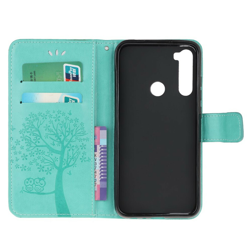 Xiaomi Redmi Note 8T Custodia con cinturino con albero e gufo