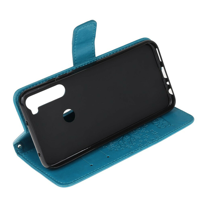 Xiaomi Redmi Note 8T Custodia con cinturino con albero e gufo