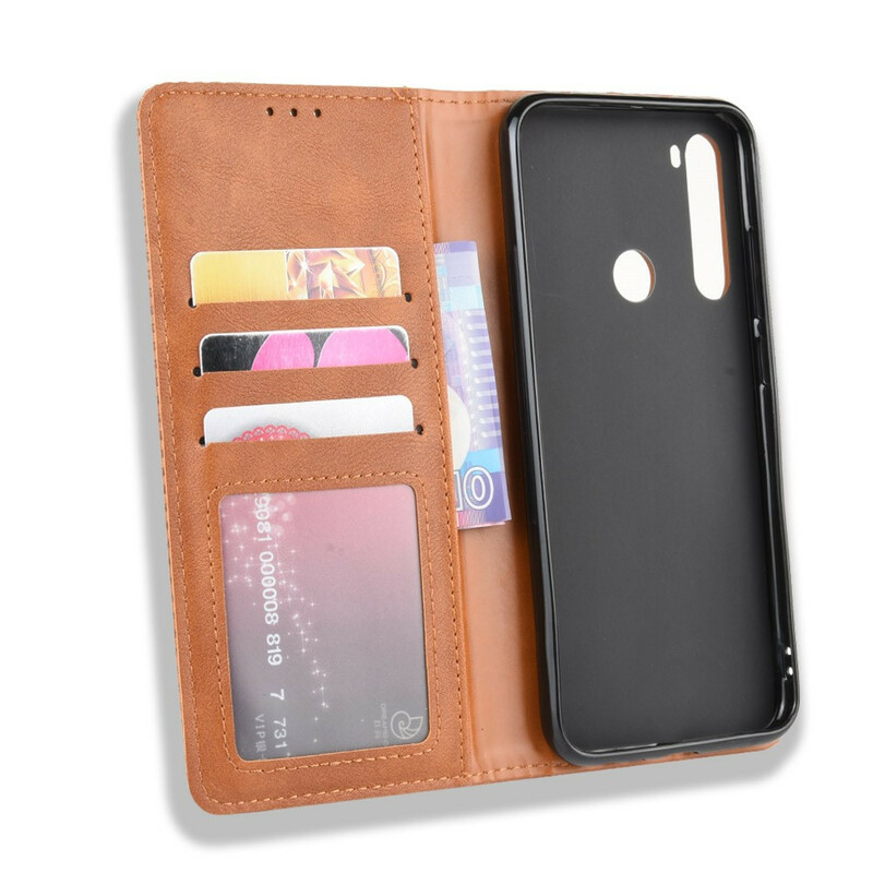 Flip Cover Xiaomi Redmi Note 8T effetto pelle vintage elegante