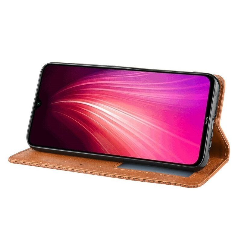 Flip Cover Xiaomi Redmi Note 8T effetto pelle vintage elegante