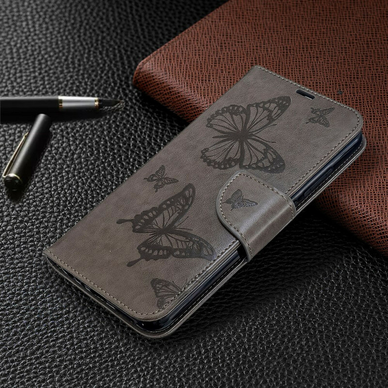 Xiaomi Redmi Note 8T Custodia con cinturino stampato a farfalla