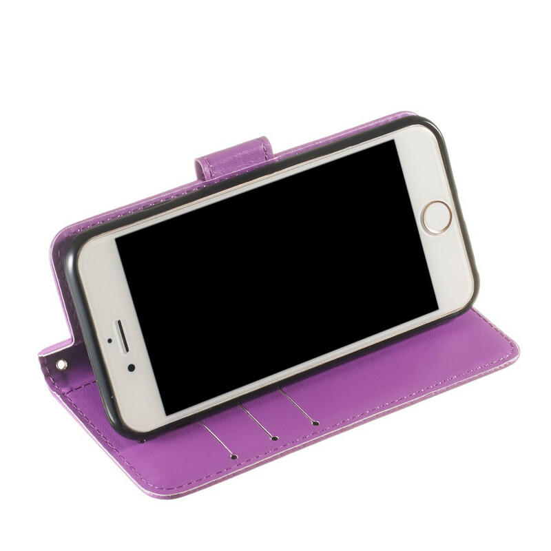 Custodia in pelle per iPhone 6/6S colore puro con cinturino