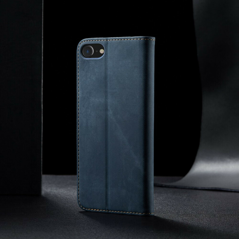 Flip Cover iPhone 6/6S similpelle texture jeans
