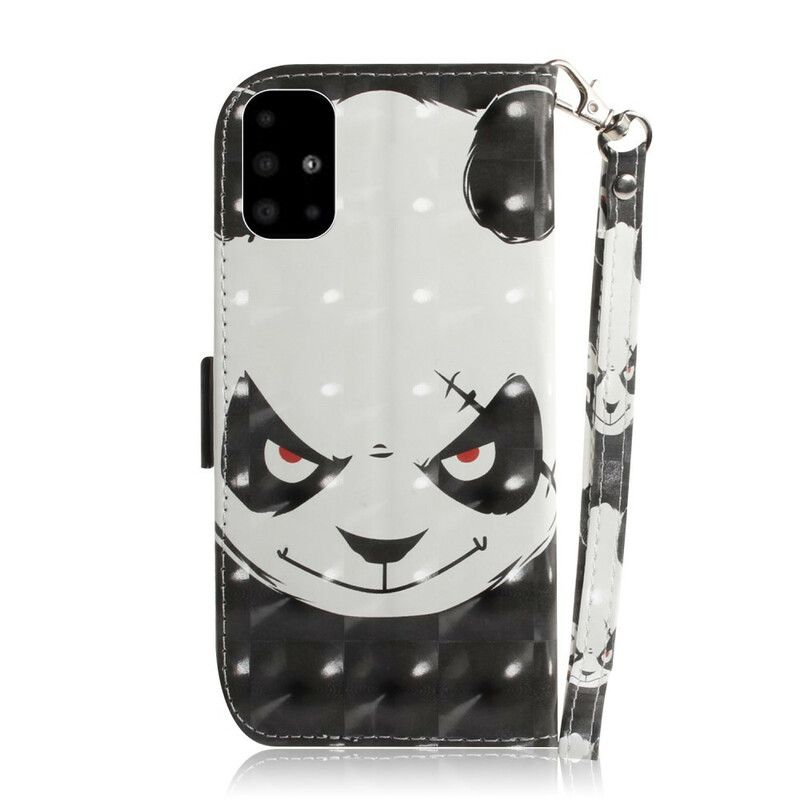 Samsung Galaxy A51 Custodia con cinturino con panda arrabbiato