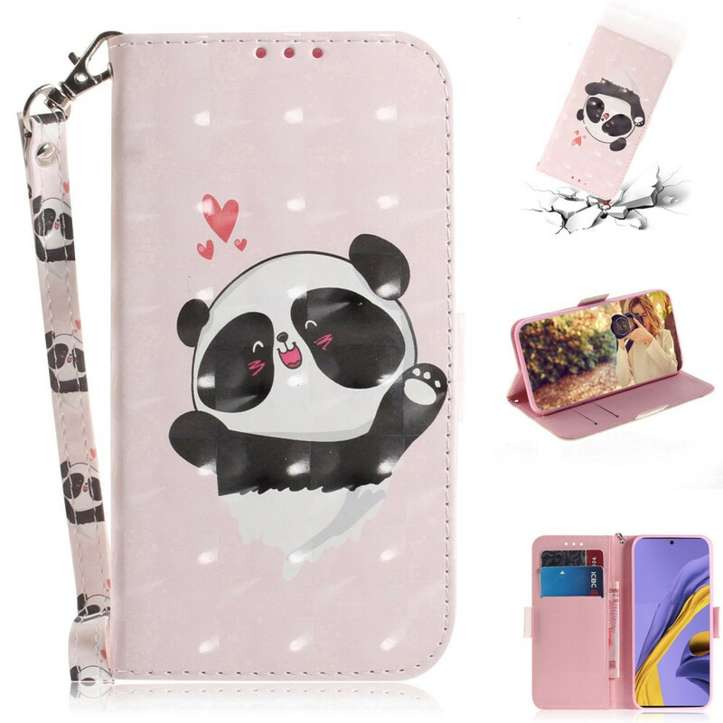 Custodia Samsung Galaxy A51 Panda Love Strap