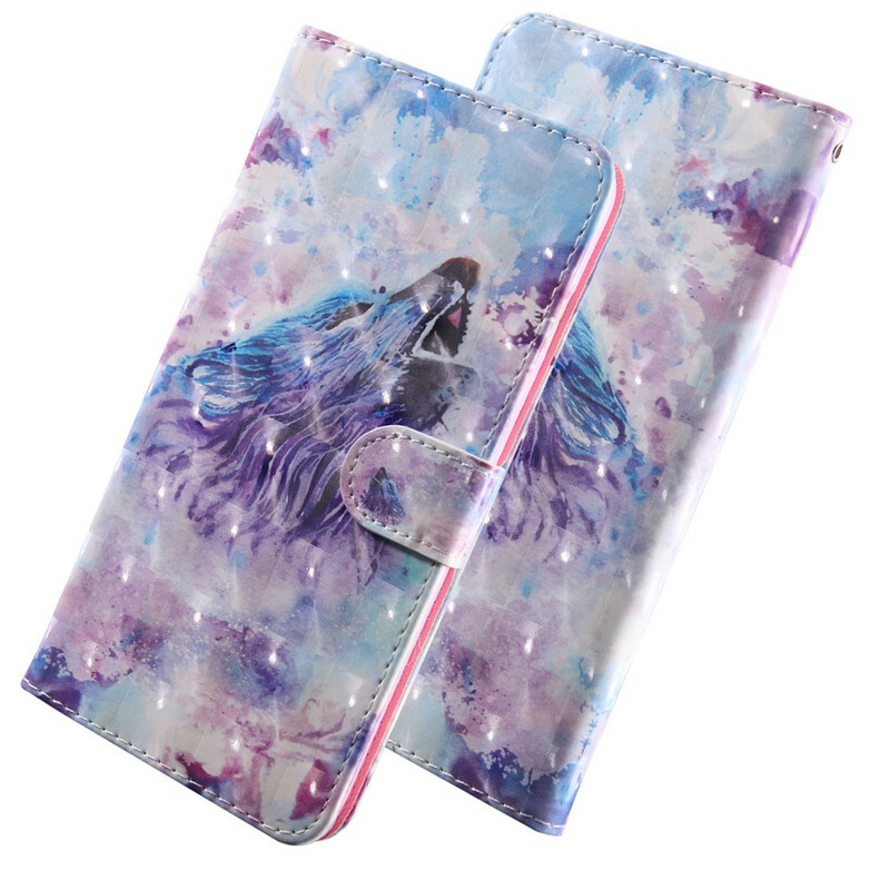 Custodia per Samsung Galaxy A51 Watercolour Wolf