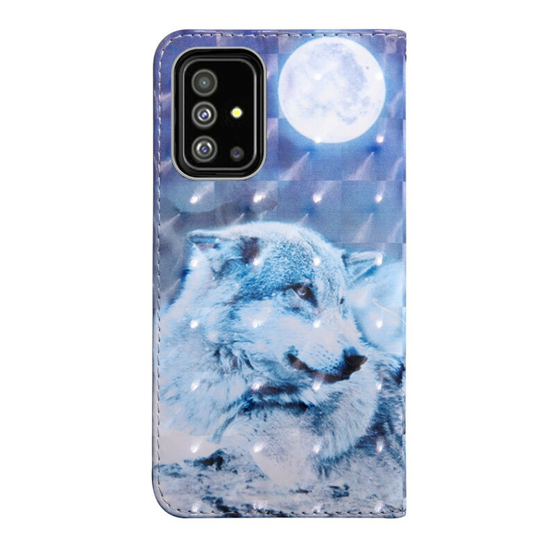 Custodia Samsung Galaxy A51 Wolf con Moonlight