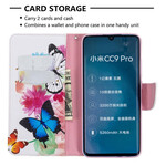 Xiaomi Mi Note 10 Custodia dipinta con farfalle e fiori